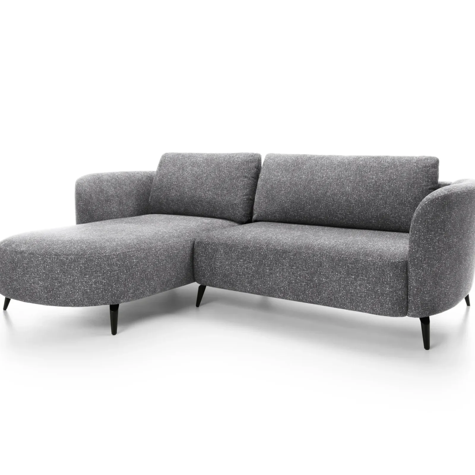 Garnero Arredamenti Divani Angolari|Divani Letto-Divano letto angolare sinistra 3 posti 260x180cm tessuto bouclè grigio Repose Tessuto Bouclè Blur Grigio