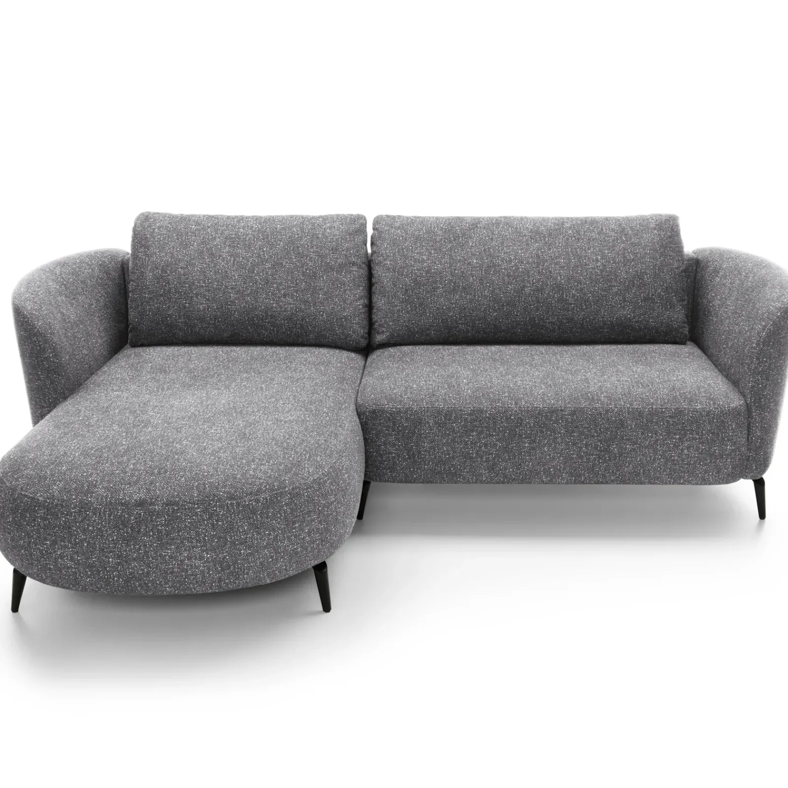Garnero Arredamenti Divani Angolari|Divani Letto-Divano letto angolare sinistra 3 posti 260x180cm tessuto bouclè grigio Repose Tessuto Bouclè Blur Grigio
