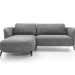 Garnero Arredamenti Divani Angolari|Divani Letto-Divano letto angolare sinistra 3 posti 260x180cm tessuto bouclè grigio Repose Tessuto Bouclè Blur Grigio