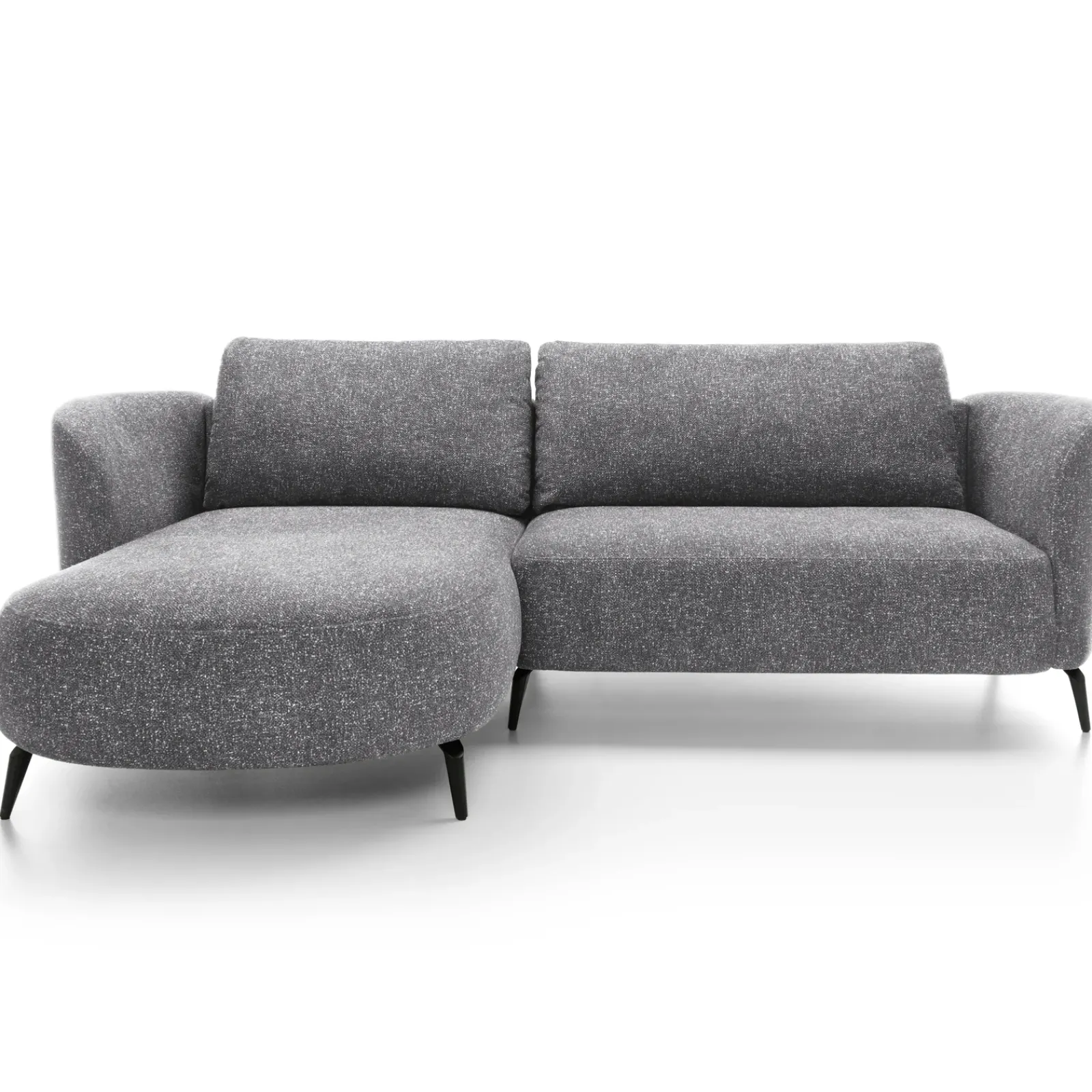 Garnero Arredamenti Divani Angolari|Divani Letto-Divano letto angolare sinistra 3 posti 260x180cm tessuto bouclè grigio Repose Tessuto Bouclè Blur Grigio
