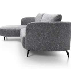 Garnero Arredamenti Divani Angolari|Divani Letto-Divano letto angolare sinistra 3 posti 260x180cm tessuto bouclè grigio Repose Tessuto Bouclè Blur Grigio