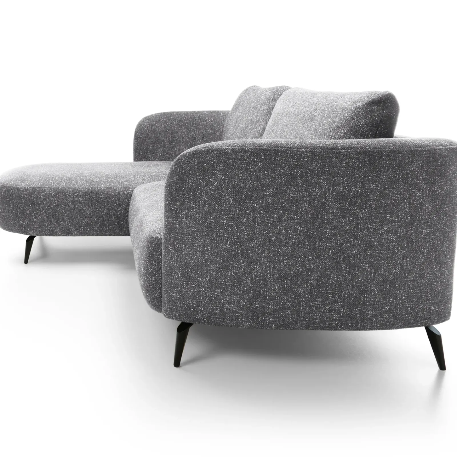 Garnero Arredamenti Divani Angolari|Divani Letto-Divano letto angolare sinistra 3 posti 260x180cm tessuto bouclè grigio Repose Tessuto Bouclè Blur Grigio