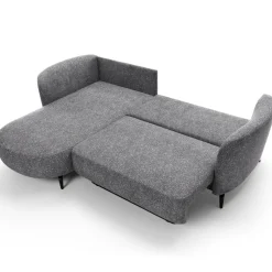 Garnero Arredamenti Divani Angolari|Divani Letto-Divano letto angolare sinistra 3 posti 260x180cm tessuto bouclè grigio Repose Tessuto Bouclè Blur Grigio