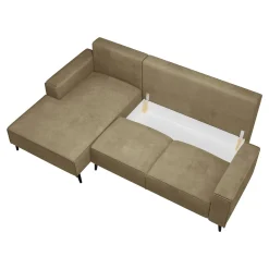 Garnero Arredamenti Divani Angolari|Divani Letto-Divano letto angolare sinistra 3 posti 260x161cm tessuto beige Pluf