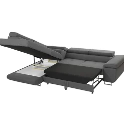 Garnero Arredamenti Divani Angolari|Divani Letto-Divano letto angolare sinistra imbottito 274x203cm grigio Bormio