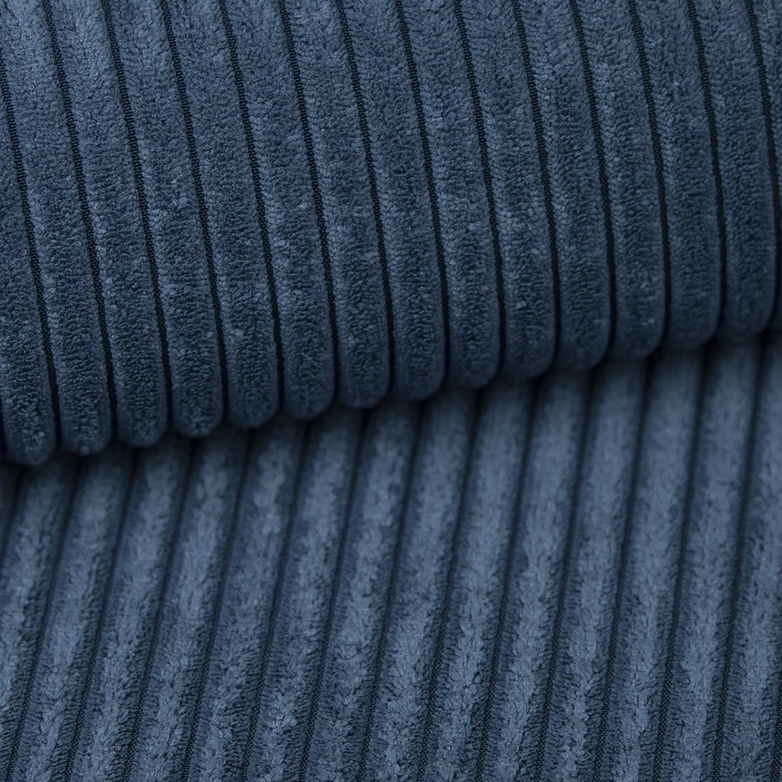 Garnero Arredamenti Divani Angolari|Divani Letto-Divano letto angolare sinistra 3 posti 267x167cm velluto a coste blu Relaxion Velluto a Coste Poso Blu