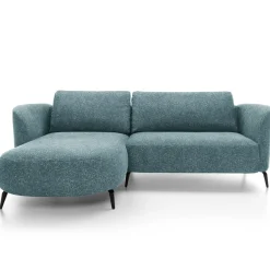 Garnero Arredamenti Divani Angolari|Divani Letto-Divano letto angolare sinistra 3 posti 260x180cm tessuto bouclè azzurro Repose Tessuto Bouclè Blur Azzurro
