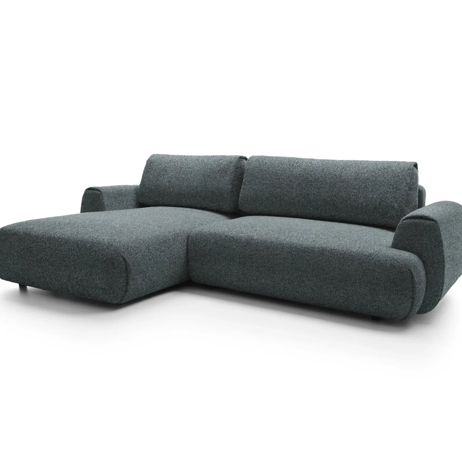 Garnero Arredamenti Divani Angolari|Divani Letto-Divano letto angolare sinistra 3 posti 270x167cm tessuto antracite Cloudify Tessuto Puente Antracite