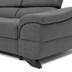 Garnero Arredamenti Divani Angolari|Divani Letto-Divano letto angolare sinistro 5 posti 272x219cm tessuto antracite Lumma