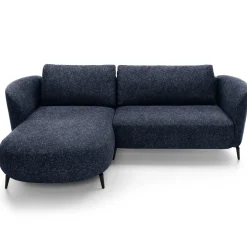 Garnero Arredamenti Divani Angolari|Divani Letto-Divano letto angolare sinistra 3 posti 260x180cm tessuto bouclè blu Repose Tessuto Bouclè Blur Blu