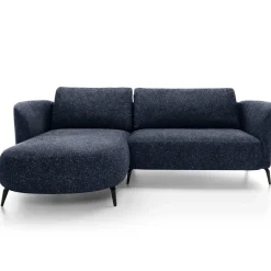 Garnero Arredamenti Divani Angolari|Divani Letto-Divano letto angolare sinistra 3 posti 260x180cm tessuto bouclè blu Repose Tessuto Bouclè Blur Blu
