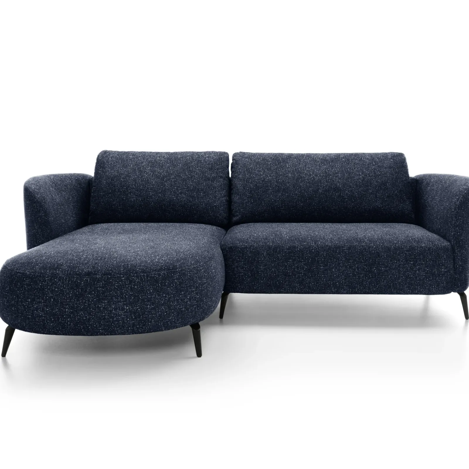 Garnero Arredamenti Divani Angolari|Divani Letto-Divano letto angolare sinistra 3 posti 260x180cm tessuto bouclè blu Repose Tessuto Bouclè Blur Blu