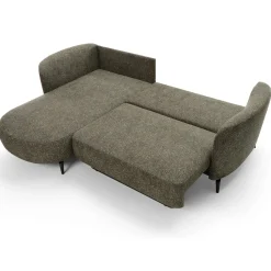 Garnero Arredamenti Divani Angolari|Divani Letto-Divano letto angolare sinistra 3 posti 260x180cm tessuto bouclè verde Repose Tessuto Bouclè Blur Verdone