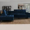 Garnero Arredamenti Divani Angolari|Divani Letto-Divano letto angolare sinistra 5 posti 271x203cm blu Canosio