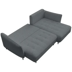 Garnero Arredamenti Divani Angolari|Divani Letto-Divano letto angolare sinistro 3 posti 276x158cm tessuto grigio scuro Angle Tessuto Peluche Onega Grigio Scuro