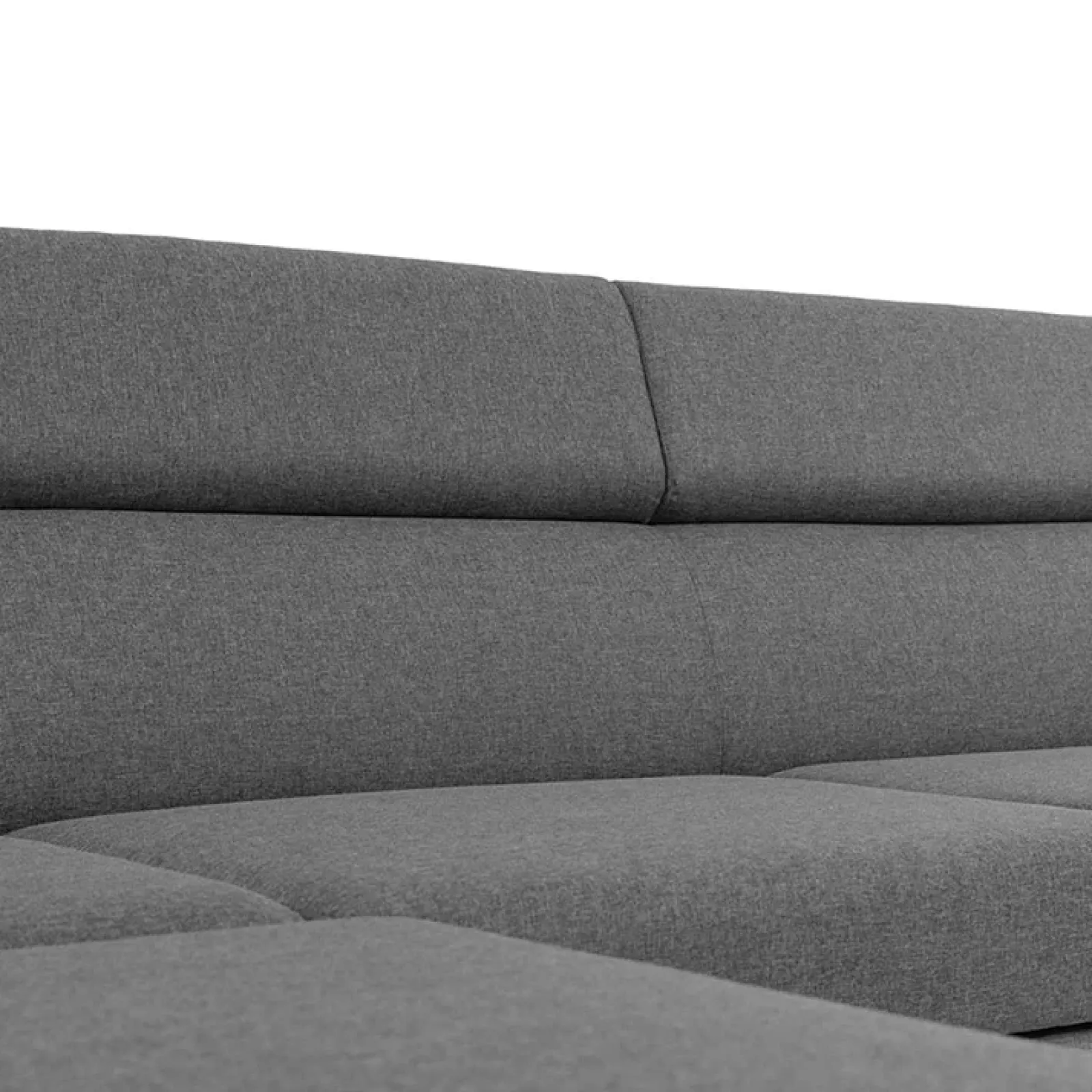 Garnero Arredamenti Divani Angolari|Divani Letto-Divano letto angolare sinistra 5 posti 253x188cm con box contenitore grigio Almese Tessuto Treccia Fine Lux Grigio