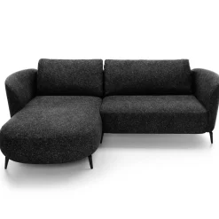 Garnero Arredamenti Divani Angolari|Divani Letto-Divano letto angolare sinistra 3 posti 260x180cm tessuto bouclè antracite Repose Tessuto Bouclè Blur Antracite
