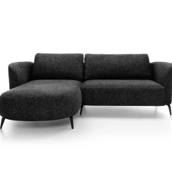 Garnero Arredamenti Divani Angolari|Divani Letto-Divano letto angolare sinistra 3 posti 260x180cm tessuto bouclè antracite Repose Tessuto Bouclè Blur Antracite