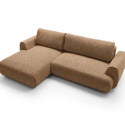 Garnero Arredamenti Divani Angolari|Divani Letto-Divano letto angolare sinistra 3 posti 270x167cm tessuto arancio Cloudify Tessuto Puente Arancio