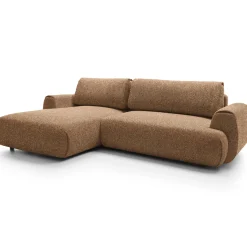 Garnero Arredamenti Divani Angolari|Divani Letto-Divano letto angolare sinistra 3 posti 270x167cm tessuto arancio Cloudify Tessuto Puente Arancio