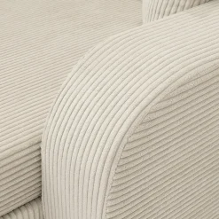 Garnero Arredamenti Divani Panoramici|Divani Angolari-Divano letto angolare velluto a coste beige 304x140cm con contenitore Assunta Velluto Poso Beige