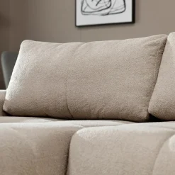 Garnero Arredamenti Divani Angolari|Divani Letto-Divano letto con angolo a sinistra 4 posti 270x173cm con contenitore Litos Tessuto Bouclé Beige