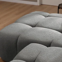 Garnero Arredamenti Divani Angolari|Divani Letto-Divano letto con angolo a sinistra 4 posti 270x173cm con contenitore Litos Tessuto Bouclé Grigio Scuro