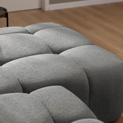 Garnero Arredamenti Divani Angolari|Divani Letto-Divano letto con angolo a destra 4 posti 270x173cm con contenitore Litos Tessuto Bouclé Grigio Scuro