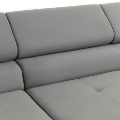 Garnero Arredamenti Divani Angolari|Divani Letto-Divano letto con angolo a destra 4 posti 280x170cm box contenitore vellutato grigio Elvio Tessuto Vellutato Manila Grigio