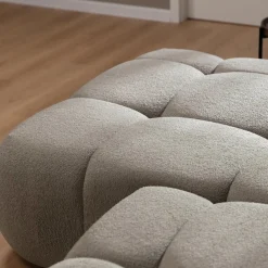 Garnero Arredamenti Divani Angolari|Divani Letto-Divano letto con angolo a sinistra 4 posti 270x173cm con contenitore Litos Tessuto Bouclé Grigio Tortora