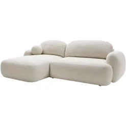 Garnero Arredamenti Divani Angolari|Divani Letto-Divano letto con angolo a sinistra 4 posti 275x175cm con contenitore imbottito beige Aurum