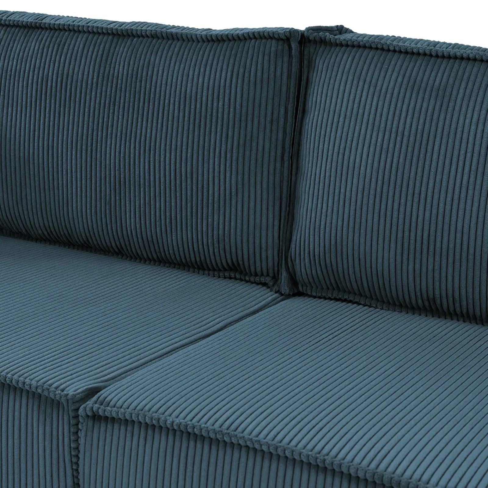 Garnero Arredamenti Divani Lineari|Divani Letto-Divano letto matrimoniale 3 posti 245x90cm velluto a coste blu Ploffy Velluto Poso Blu