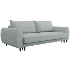 Garnero Arredamenti Divani Lineari|Divani Letto-Divano letto matrimoniale 3 posti 251x95cm tessuto grigio Pluffy Tessuto Peluche Onega Grigio