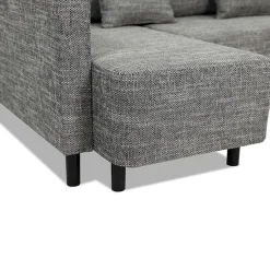 Garnero Arredamenti Divani Angolari|Divani Letto-Divano letto matrimoniale 3 posti 205cm grigio chiaro e scuro Connie