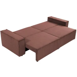 Garnero Arredamenti Divani Lineari|Divani Letto-Divano letto matrimoniale 3 posti 245x90cm velluto a coste rosa Ploffy Velluto Poso Rosa