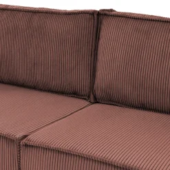 Garnero Arredamenti Divani Lineari|Divani Letto-Divano letto matrimoniale 3 posti 245x90cm velluto a coste rosa Ploffy Velluto Poso Rosa