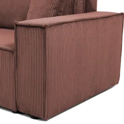 Garnero Arredamenti Divani Lineari|Divani Letto-Divano letto matrimoniale 3 posti 245x90cm velluto a coste rosa Ploffy Velluto Poso Rosa