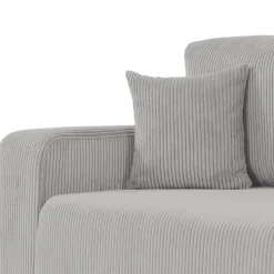 Garnero Arredamenti Divani Lineari|Divani Letto-Divano letto matrimoniale 3 posti 248x90cm velluto a coste grigio Slurp Velluto Poso Grigio