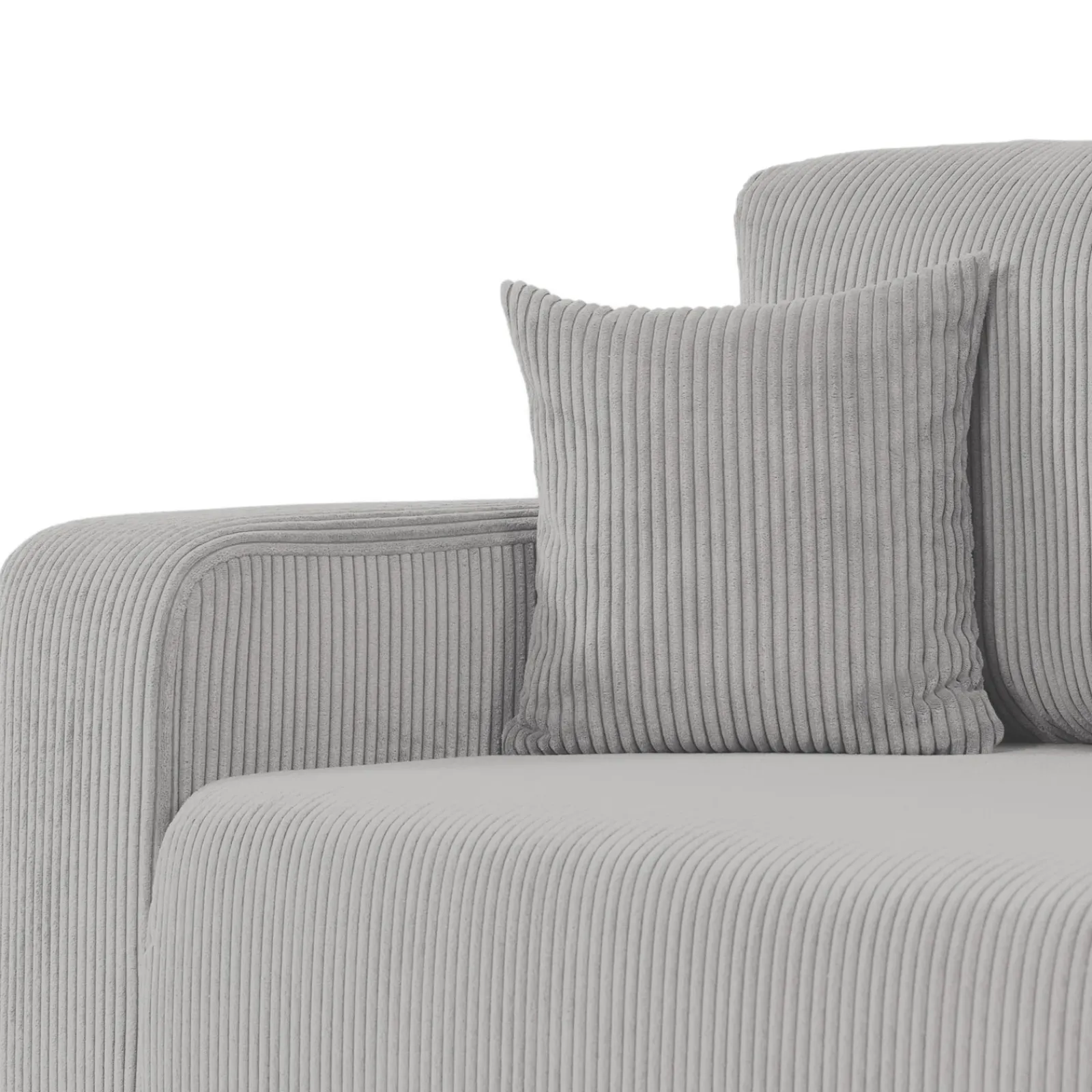 Garnero Arredamenti Divani Lineari|Divani Letto-Divano letto matrimoniale 3 posti 248x90cm velluto a coste grigio Slurp Velluto Poso Grigio