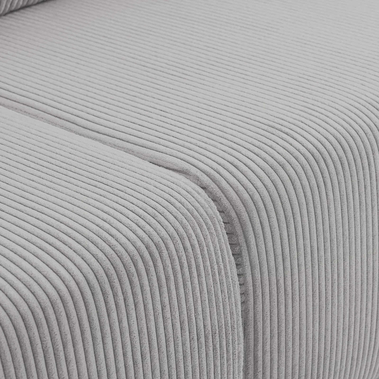 Garnero Arredamenti Divani Lineari|Divani Letto-Divano letto matrimoniale 3 posti 248x90cm velluto a coste grigio Slurp Velluto Poso Grigio