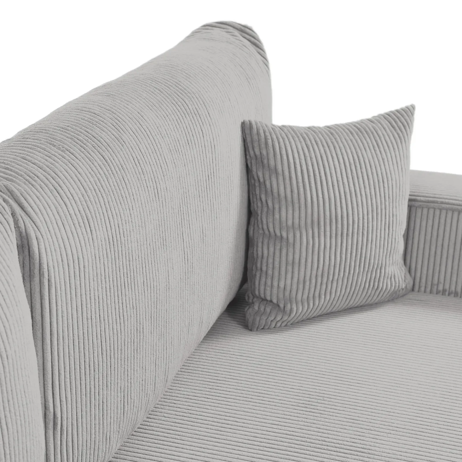 Garnero Arredamenti Divani Lineari|Divani Letto-Divano letto matrimoniale 3 posti 248x90cm velluto a coste grigio Slurp Velluto Poso Grigio