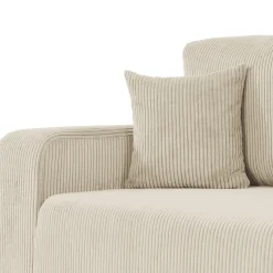 Garnero Arredamenti Divani Lineari|Divani Letto-Divano letto matrimoniale 3 posti 248x90cm velluto a coste beige Slurp Velluto Poso Beige