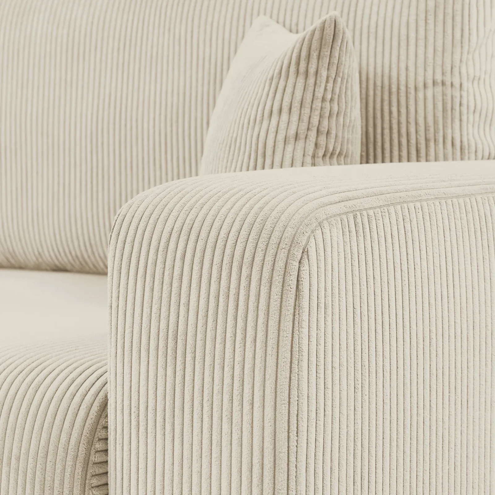 Garnero Arredamenti Divani Lineari|Divani Letto-Divano letto matrimoniale 3 posti 248x90cm velluto a coste beige Slurp Velluto Poso Beige