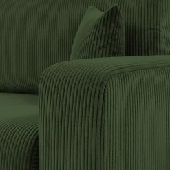 Garnero Arredamenti Divani Lineari|Divani Letto-Divano letto matrimoniale 3 posti 248x90cm velluto a coste verde Slurp Velluto Poso Verde