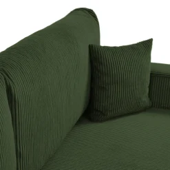 Garnero Arredamenti Divani Lineari|Divani Letto-Divano letto matrimoniale 3 posti 248x90cm velluto a coste verde Slurp Velluto Poso Verde