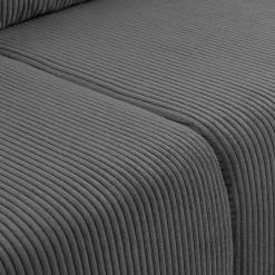 Garnero Arredamenti Divani Lineari|Divani Letto-Divano letto matrimoniale 3 posti 248x90cm velluto a coste grigio antracite Slurp Velluto Poso Antracite