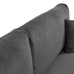 Garnero Arredamenti Divani Lineari|Divani Letto-Divano letto matrimoniale 3 posti 248x90cm velluto a coste grigio antracite Slurp Velluto Poso Antracite