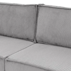 Garnero Arredamenti Divani Lineari|Divani Letto-Divano letto matrimoniale 3 posti 245x90cm velluto a coste grigio Ploffy Velluto Poso Grigio