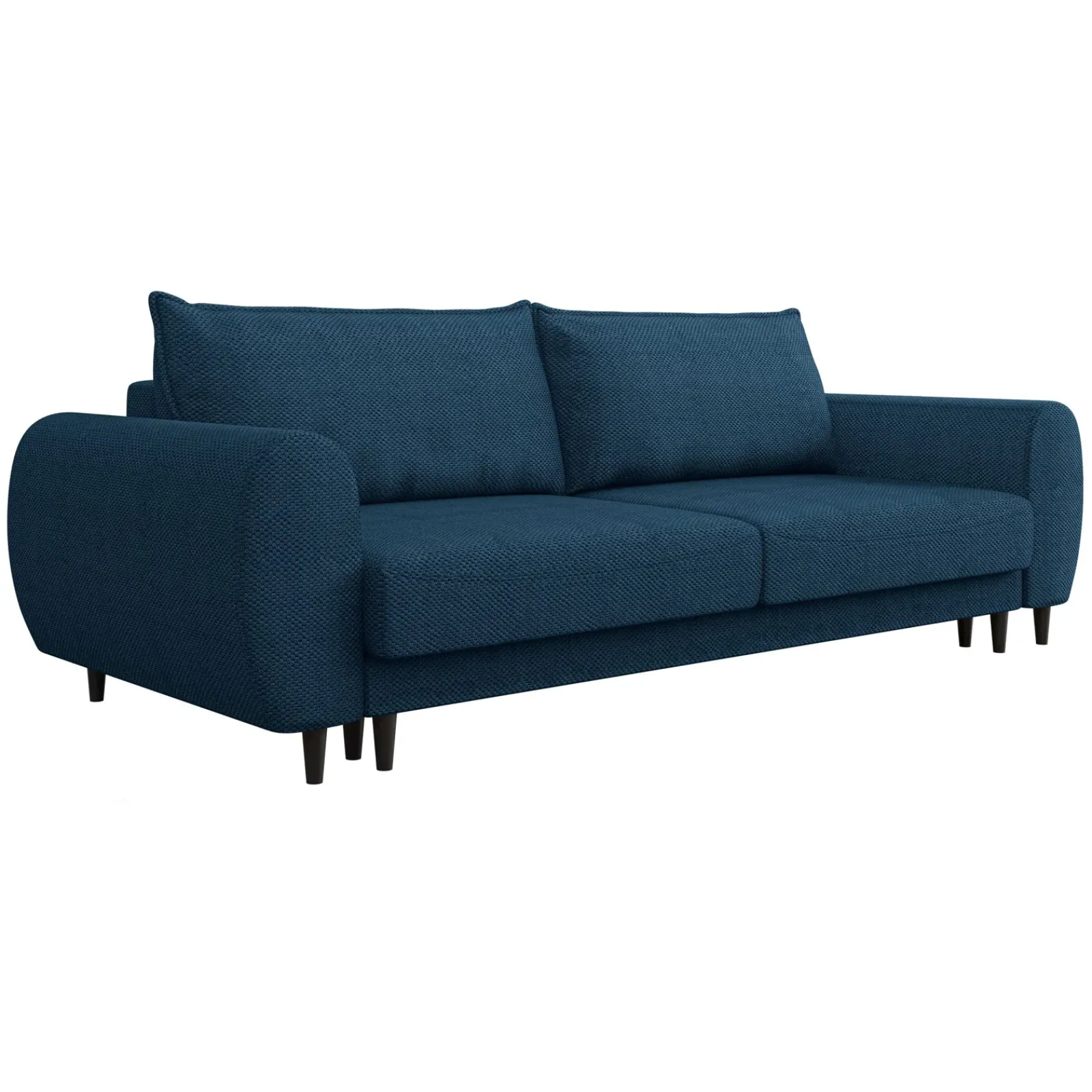 Garnero Arredamenti Divani Lineari|Divani Letto-Divano letto matrimoniale 3 posti 251x95cm tessuto blu Pluffy Tessuto Peluche Onega Blu