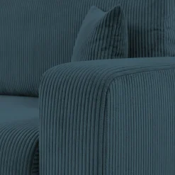 Garnero Arredamenti Divani Lineari|Divani Letto-Divano letto matrimoniale 3 posti 248x90cm velluto a coste blu Slurp Velluto Poso Blu